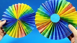 DIY Paper Crafts  How to Make Paper Rosettes Medallions Fans for Party Decoration [upl. by Adi]