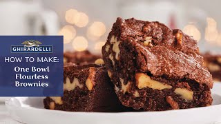 Ghirardelli OneBowl Flourless Brownies [upl. by Ahsoet]