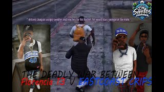 the deadly war between Florencia 13 and east coast crip CITY OF LOS SANTOS RP [upl. by Klarrisa]