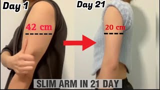 Slim Arm Fat Exercise  Do it Everyday to Reduce Arm Fat in 21 Days  Home Fitness Challenge [upl. by Ellinej]