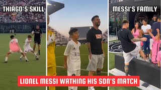 Lionel Messi Supporting His Son Thiago  Youth International Cup [upl. by Stilla582]