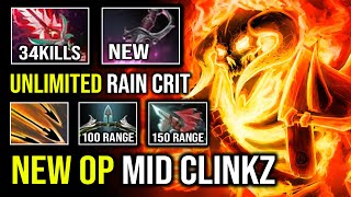 NEW 735 OP MID CLINKZ 250 Attack Range 34Kills Khanda Unlimited Crit Deleted in 2 Sec Dota 2 [upl. by Novonod]