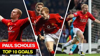 Paul Scholes I Top 10 Goals I Manchester United [upl. by Auqinal]