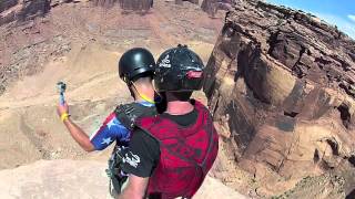 Tandem BASE Jump Moab Utah USA [upl. by Dyke652]