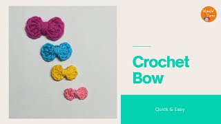 Easy Crochet Bow for Beginners [upl. by Stutsman]