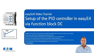 Setup of the PID controller in easyE4 via function block DC [upl. by Ettolrahs964]