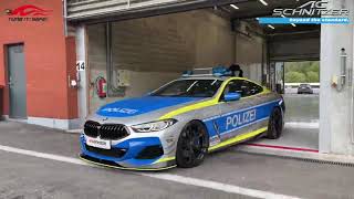 Polizei BMW M850i xDrive by AC Schnitzer at Spa Francorchamps [upl. by Yrtnej191]