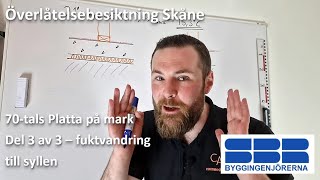 70talshus  Platta på mark med tunn underliggande isolering  Del 3 av 3  Fuktvandring till syllen [upl. by Norven]