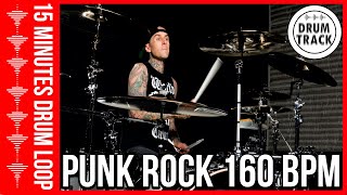 Drum Beat 160 bpm  Groove Drum Track 160 BPM Punk Rock  Batería 160 BPM Punk Rock [upl. by Lira]