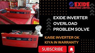 Inverter overload problem  Exide GQP 1050 inverter overload problem solve exide inverterrepair [upl. by Tarrah]