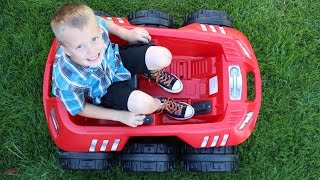 Step2 Spin amp Go Extreme Cruiser 12V RideOn Car Obstacle Course [upl. by Etterb]