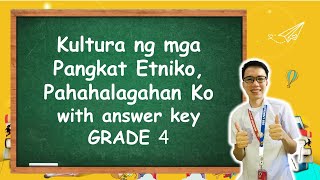 ESP 4 Week 3 Quarter 3 Kultura ng mga Pangkat Etniko Pahahalagahan Ko  with answer key [upl. by Joon642]