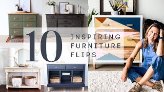 10 Inspiring Furniture Flips  DIY Furniture Makeovers Before amp After [upl. by Akers16]