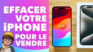 Réinitialiser  Effacer son iPhone pour le vendre • Déconnexion iCloud  Apple • 2024 [upl. by Atiekram]