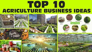 TOP 10 AGRICULTURE BUSINESS IDEAS [upl. by Chlo]