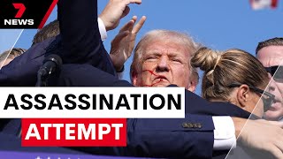 Assassination attempt on Trump  7NEWS [upl. by Ettenyar]