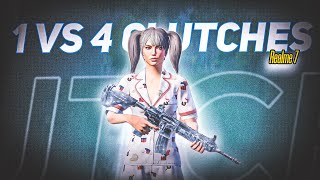 Fastest clutches 1v4 squad wipes  Bgmi highlights  realme 7 [upl. by Heng995]