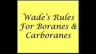 Wades rule for boranes and carboranesTips and Tricks ll Organometallic Chemistry [upl. by Icaj]