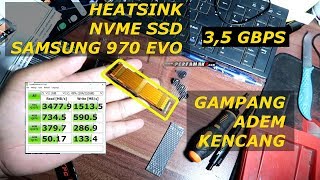 Pasang HEATSINK NVME SSD SAMSUNG 970 EVO [upl. by Staffan160]