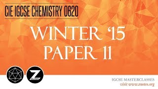 CIE IGCSE Chemistry 0620  W15 P11  Solved Past Paper [upl. by Fabozzi]