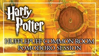 STUDY in the HUFFLEPUFF COMMON ROOM  Pomodoro Session  Harry Potter ASMR [upl. by Airdnua]