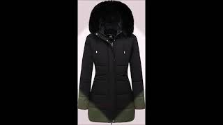 MOERDENG Womens Winter Puffer Coat Thicken Fleece Lined Down Jacket Waterproof Faux Fur Detachable [upl. by Madelin740]