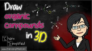 How to draw organic compounds in 3D  Ethanol in 3D  Ethanal in 3D  Ethyne in 3D  Dr K [upl. by Arnulfo]