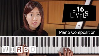 16 Levels of Piano Composition Easy to Complex  WIRED [upl. by Uttica]