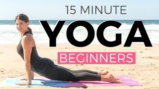 15 minute Morning Yoga for Beginners 🔥 WEIGHT LOSS edition 🔥 Beginners Yoga Workout [upl. by Dub]