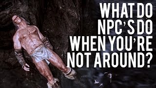 Skyrim  What Do NPCs Do When Youre Not Around [upl. by Esbensen791]