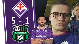 GOLEADA LIVE REACTION DALLO STADIO FIORENTINA SASSUOLO 51 GOL GONZALEZ QUARTA SOTTIL E BARAK [upl. by Cristie]