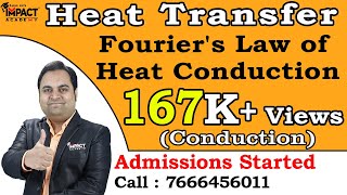 Fouriers Law of Heat Conduction  Conduction Heat Transfer For Offline Class  Zafar Sir 7666456011 [upl. by Alehcim]