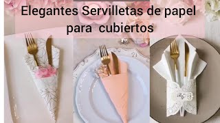 3 ideas para doblar servilletas de papel [upl. by Sadoff]