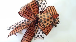 How to Make a Bow  DIY Double Bow  Dollar Tree Ribbon [upl. by Yniffit]