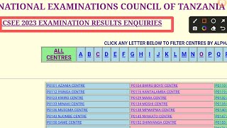 NECTA MATOKEO YA KIDATO CHA NNE CSEE RESULTS 20232024 [upl. by Neil]