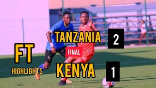 EXTENDED HIGHLIGHTSKENYA 1 2 TANZANIA FINAL CECAFA U20 [upl. by Merri]