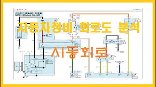 자동차회로도보는법  K3 시동회로 자동차과 No8 [upl. by Yerggoeg]