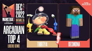 thirty4 Olimar vs Desmona Steve  Arcadian Top 4 Losers SemiFinal  Mainstage 2022 [upl. by Nolra]