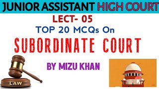 JampK HIGH COURT JUNIOR ASSISTANT INDIAN JUDICIARY  SUBORDINATE COURT MCQS  BY MIZU KHAN [upl. by Boy]