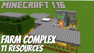 Minecraft 116 Survival Farm Complex 27x27  11 DIFFERENT Farms in 1 inc Iron amp Trading Showcase [upl. by Charles]