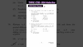 tnpsc  CTSE 2024  419 Maths Key  block health statistician  statistical investigator [upl. by Nallij]