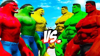 TEAM HULK COLOR VS TEAM HULK 2099 COLOR  EPIC SUPERHEROES WAR [upl. by Jannel]