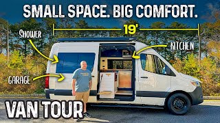 VAN TOUR  Short Sprinter Camper Van Camper Conversion With Shower [upl. by Jyoti]