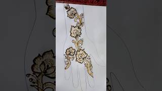 Simple Floral Mehndi Design mehndi ytshorts art viralvideo [upl. by Forest941]