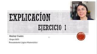 VIDEO EXPLICATIVO DEL EJERCICIO 1 PLM  Shirley Castro [upl. by Safoelc]