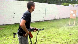 Bumpfiring an Izhmash Type III AKS47 [upl. by Johnsson391]