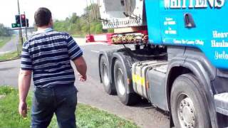 Whittens Heavy Haulage Ireland amp 38m long concrete beams [upl. by Terbecki]