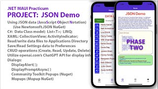 NET MAUI 04E  Project JSON Demo Phase II [upl. by Newmark964]