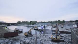 Timelapse Afbraak IJzerlaanbrug  Antwerpen [upl. by Lunna]