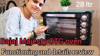 Bajaj majesty OTG 🔥 oven review  how to use OTG at home  Bajaj OTG 28 Ltr  1800 wt  2800 TMC [upl. by Bodkin]